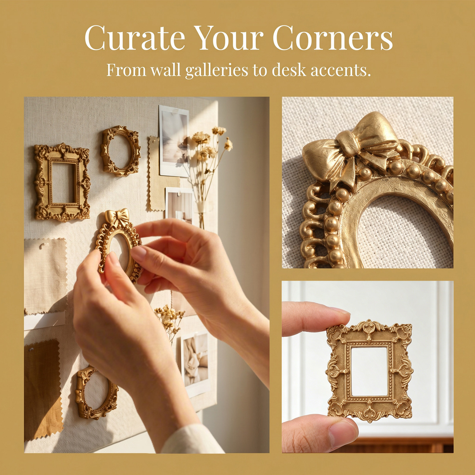 10Pcs Vintage Mini Gold Pictur - огляд і ціна Art Craft Gallery