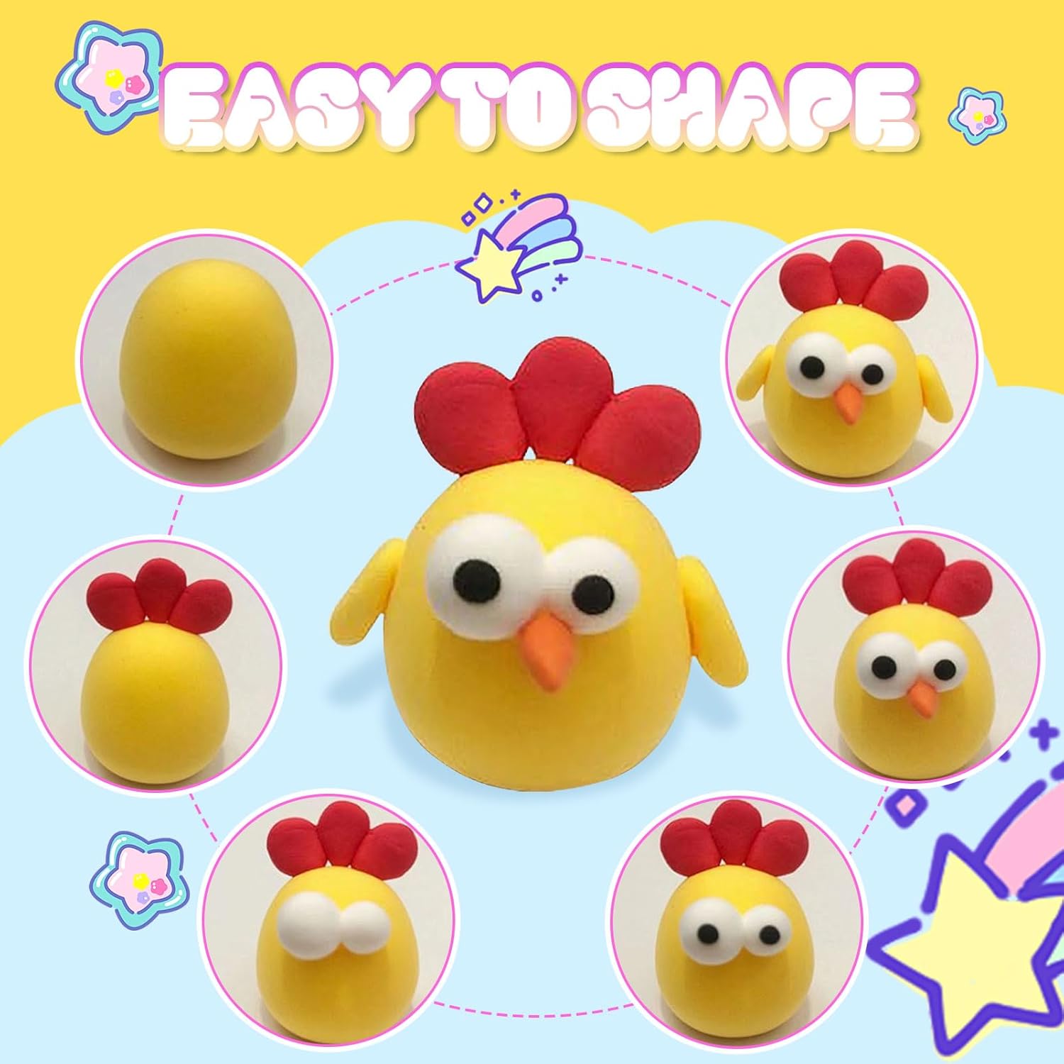 32 Colors Air Dry Clay Kit wit - огляд і ціна Air Dry Clay