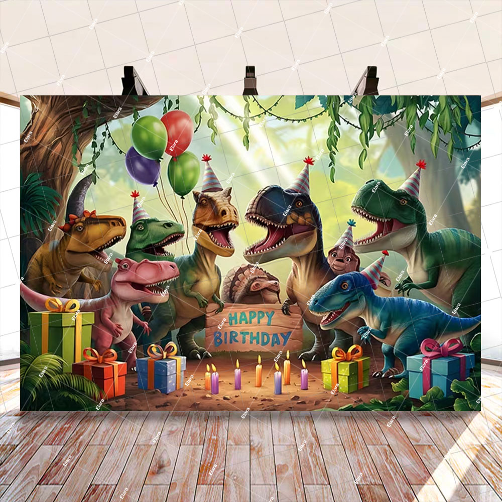 Dinosaur Jungle Backdrop Child - огляд і ціна Art Craft Dinosaur
