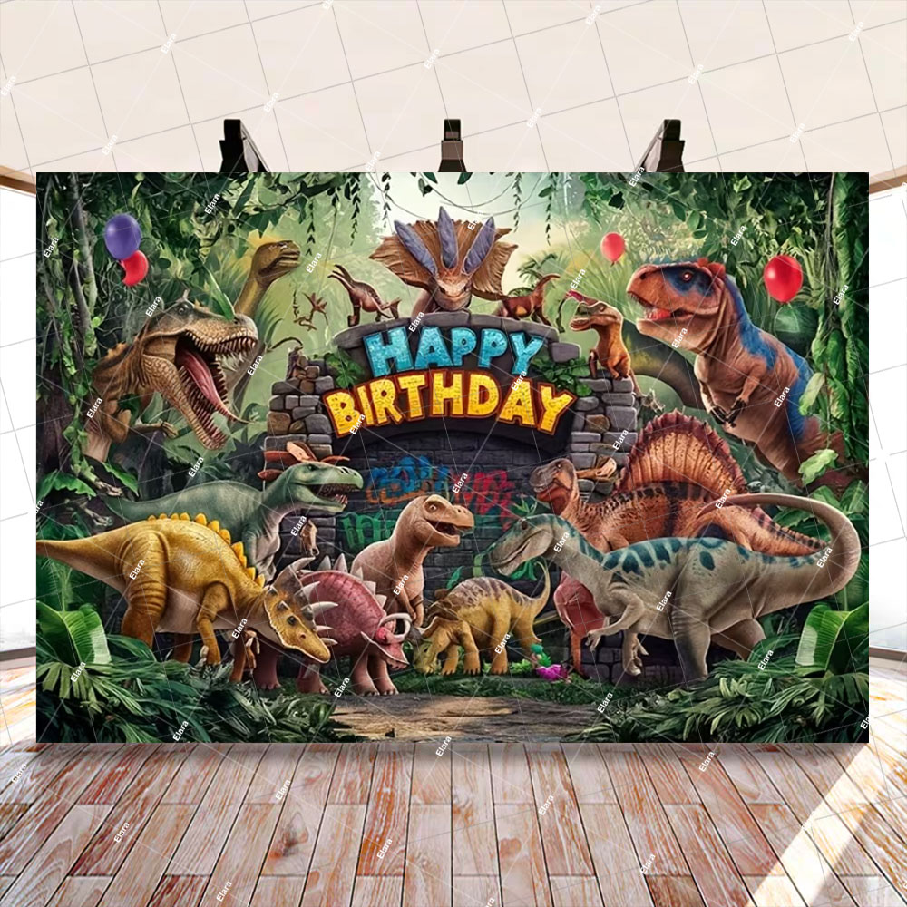 Dinosaur Jungle Backdrop Child - огляд і ціна Art Craft Dinosaur
