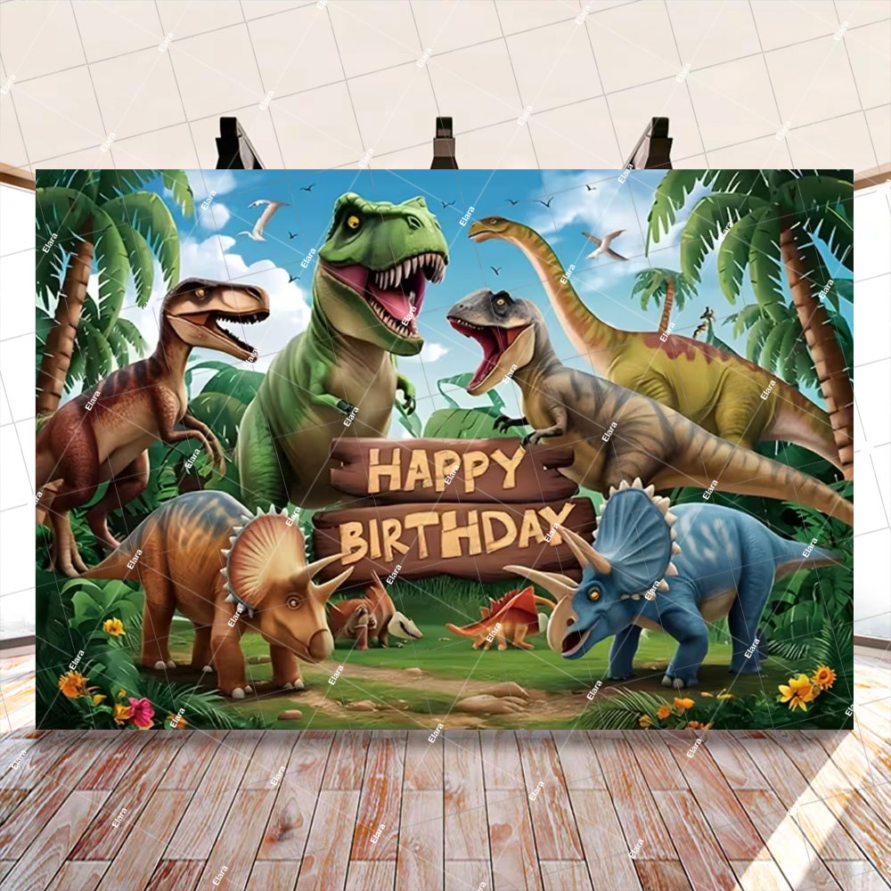 Dinosaur Jungle Backdrop Child - огляд і ціна Art Craft Dinosaur