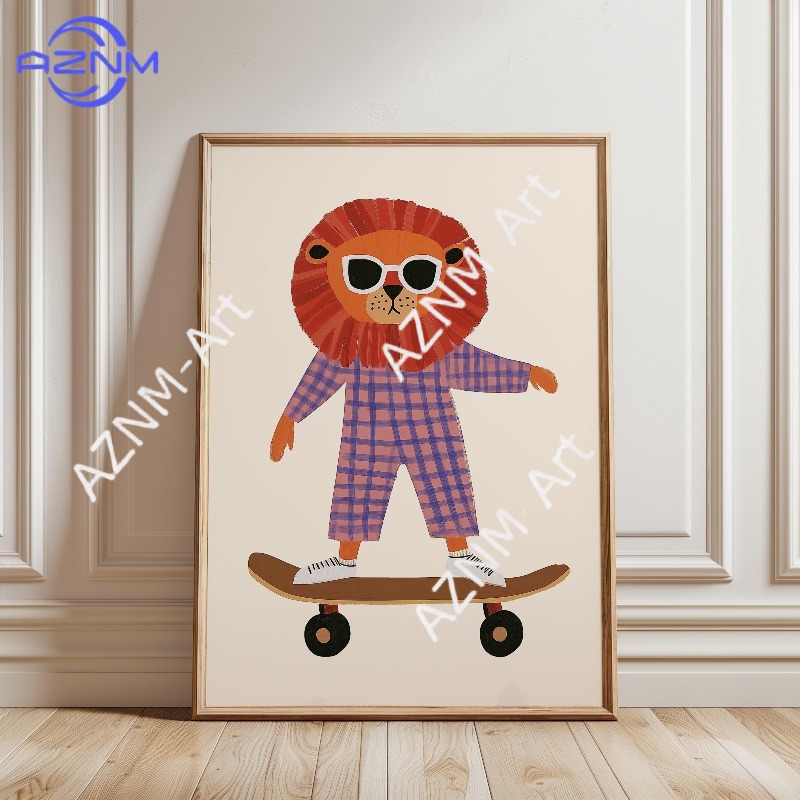 1PC Funny Animal Skateboarding - огляд і ціна Art Craft Duck