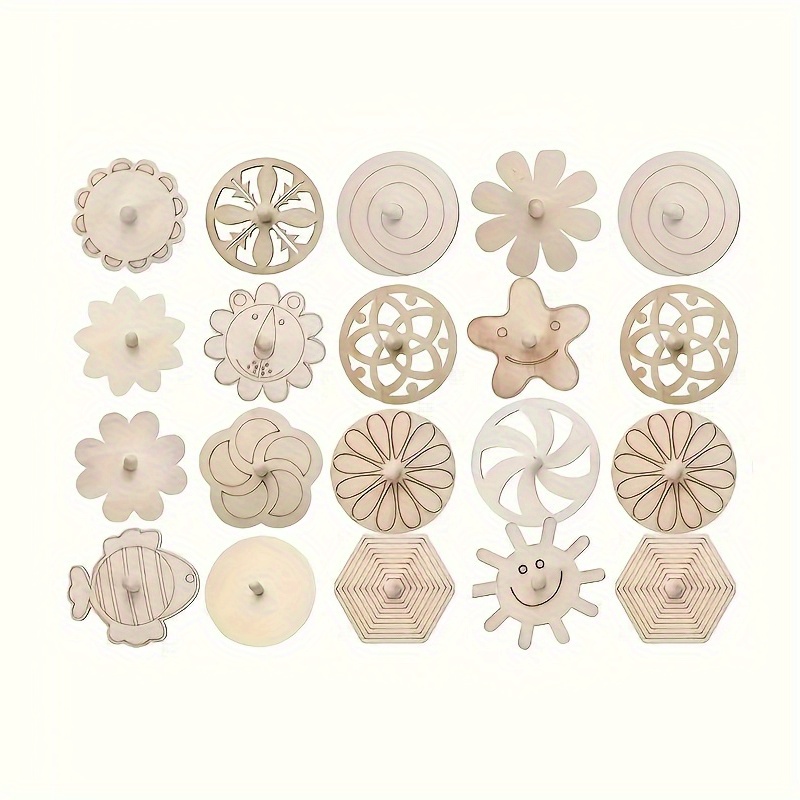 16pcs wooden spinning top craf - огляд і ціна Art Craft Ideas For Kids