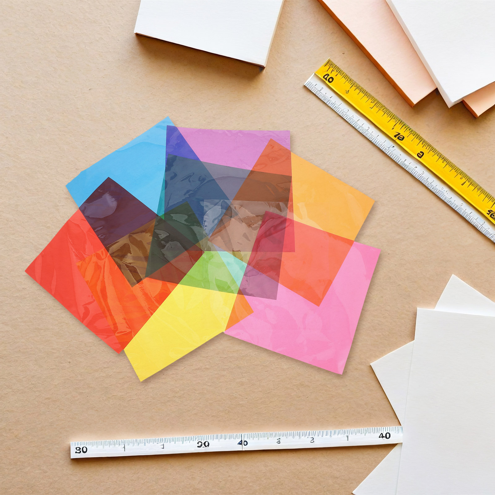 90Pcs Multi Colored Cellophane - огляд і ціна Art Craft Paper