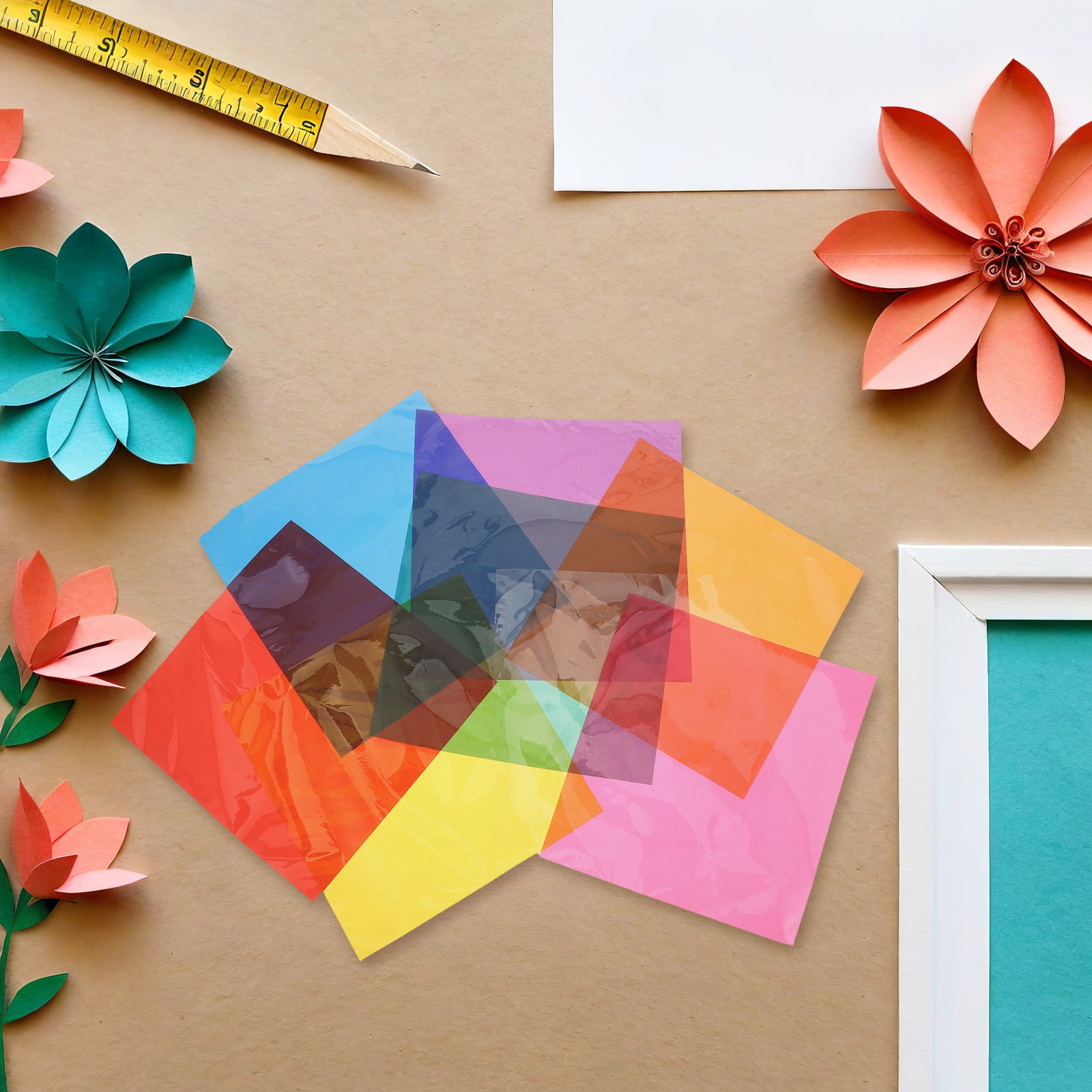 90Pcs Multi Colored Cellophane - огляд і ціна Art Craft Paper