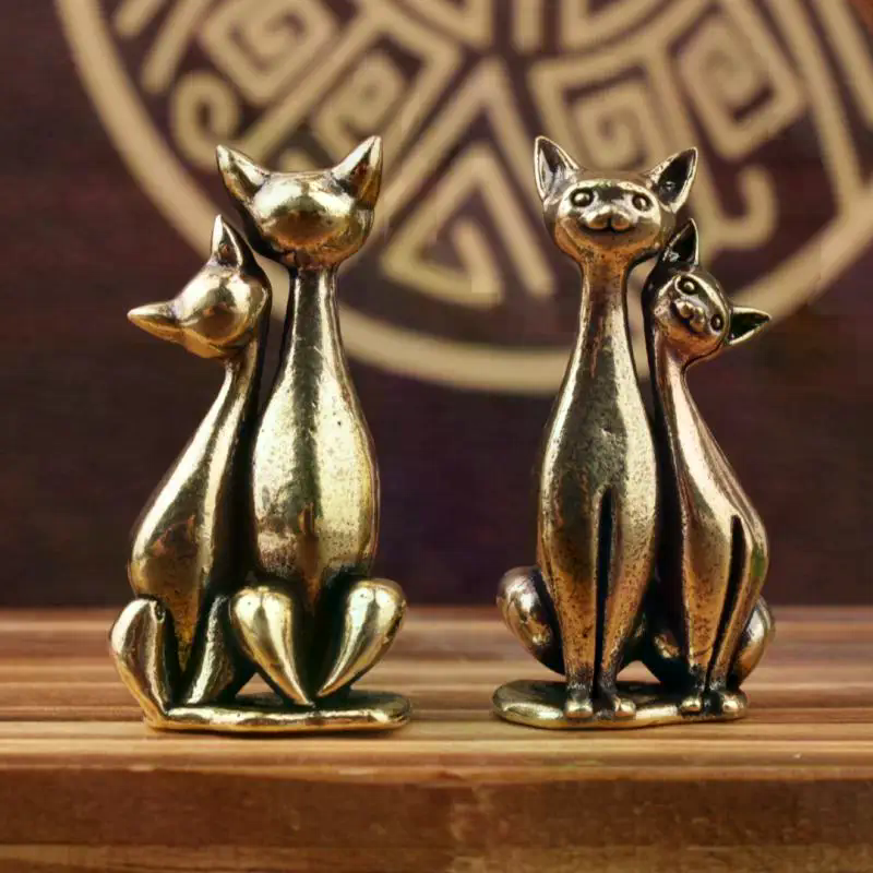 Brass Double Cat Sculpture Orn - огляд і ціна Art Craft Cat