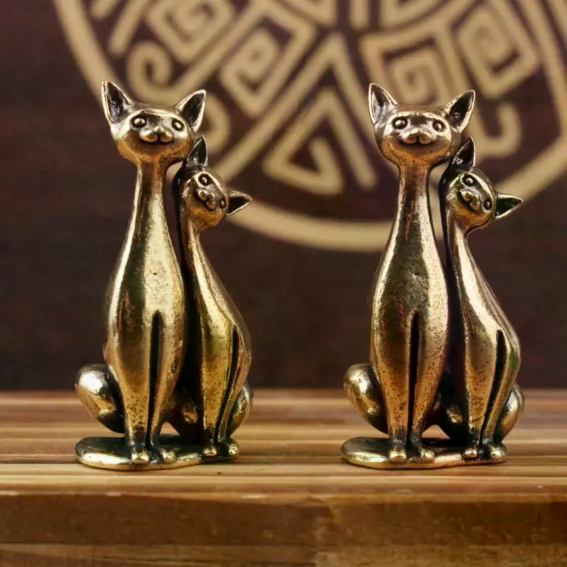 Brass Double Cat Sculpture Orn - огляд і ціна Art Craft Cat