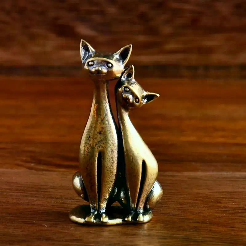 Brass Double Cat Sculpture Orn - огляд і ціна Art Craft Cat