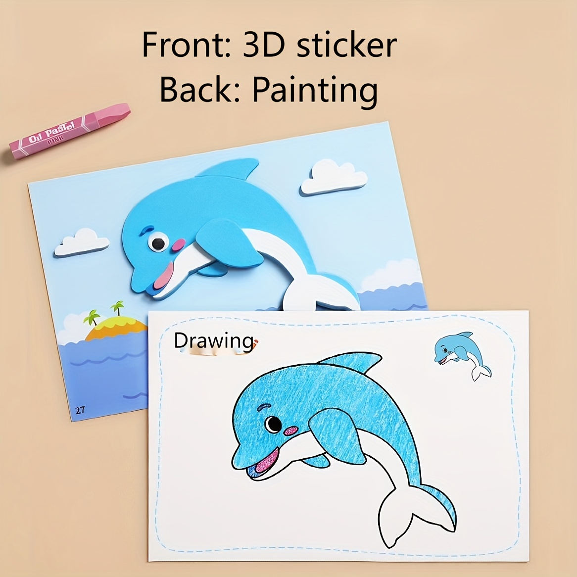 3D Stickers for Kids, Disposab - огляд і ціна Art Craft Kits For Kids