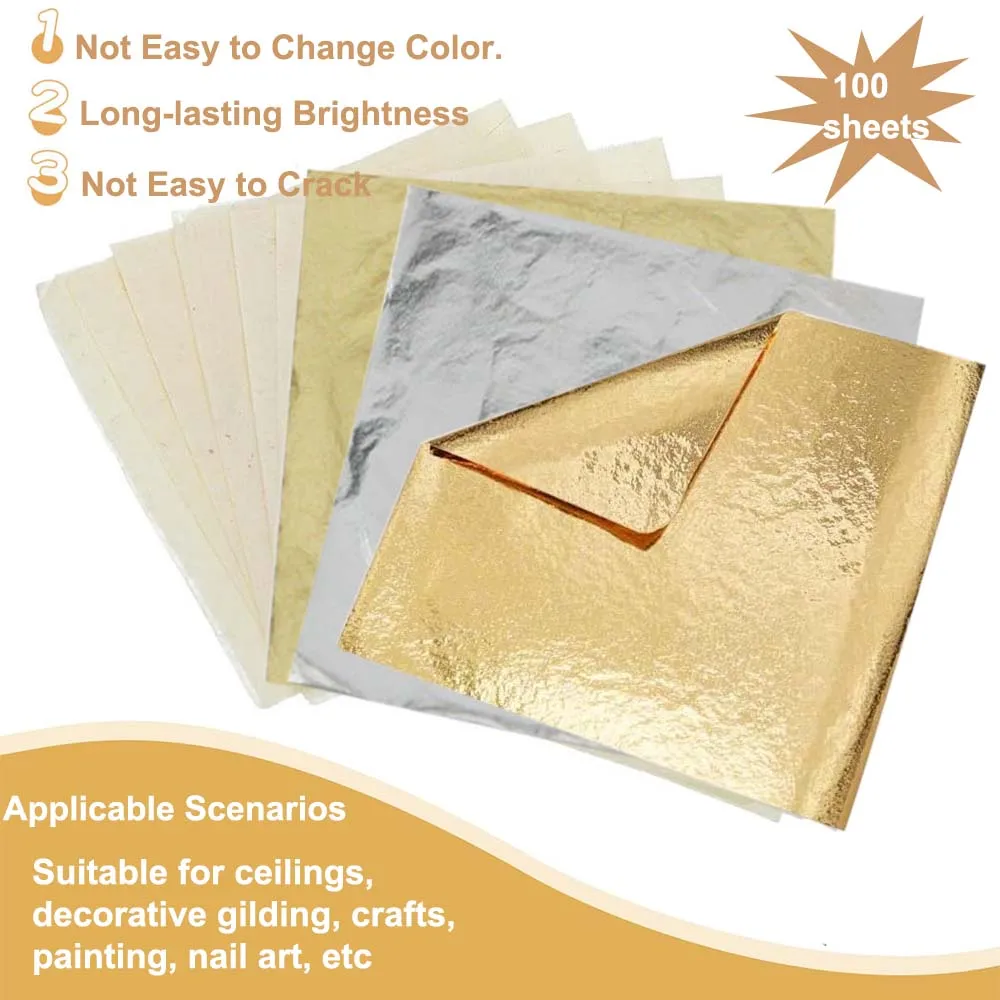 100Pc Colored Golds Leaf Sheet - огляд і ціна Art Craft Halloween